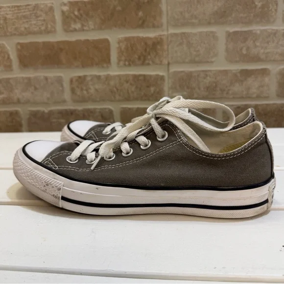 Converse All Star Chuck Taylor Low Charcoal Canvas Sneaker Mens 5 Women’s 7 - Picture 4 of 10